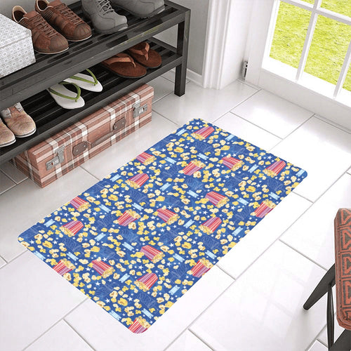 Popcorn Pattern Print Design 01 Doormat