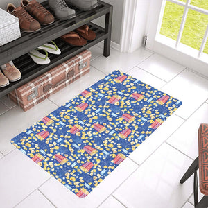 Popcorn Pattern Print Design 01 Doormat
