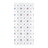 Anchor rudder nautical design pattern Beach Towel