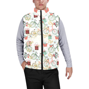 Bicycle Pattern Print Design 05 Men's Padded Vest