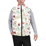 Bicycle Pattern Print Design 05 Men's Padded Vest