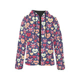 British Pattern Print Design 02 Women's Padded Hooded Jacket