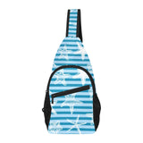 Starfish blue blackground All Over Print Chest Bag