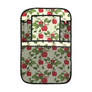 Red apples leaves pattern Car Seat Back Organizer