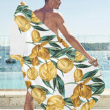 yellow tulips pattern Beach Towel
