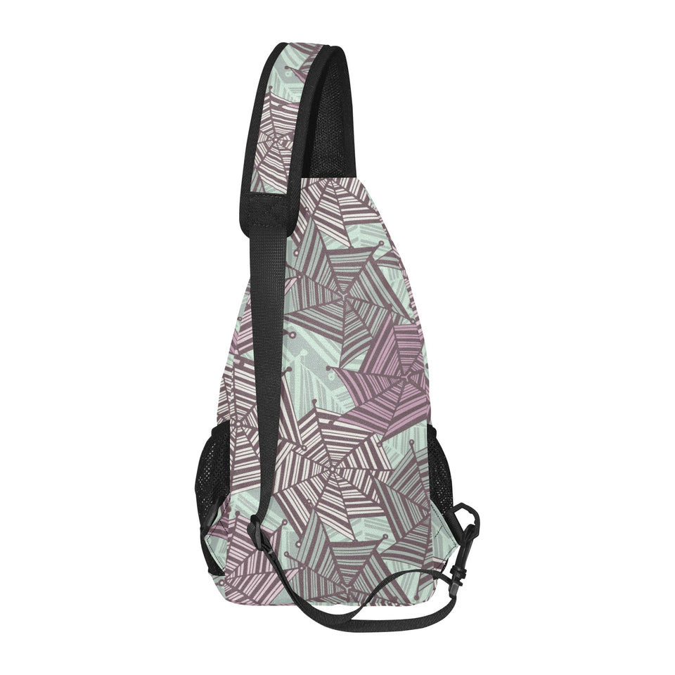 Spider web cobweb design color pattern All Over Print Chest Bag
