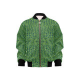 Crocodile Skin Printed Kids' Boys' Girls' Bomber Jacket