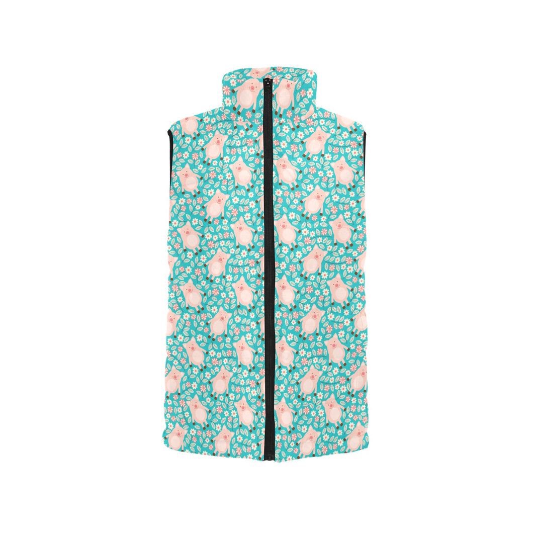 Pig Pattern Print Design 01 Men's Padded Vest