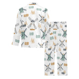 windmill pattern Men's Long Pajama Set