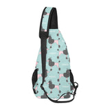 poodle dog green background All Over Print Chest Bag
