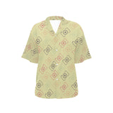 Camera Pattern Print Design 01 Women's All Over Print Hawaiian Shirt