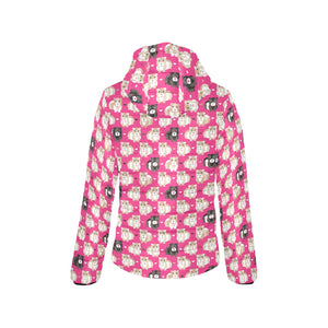 Guinea Pig Pattern Print Design 01 Women's Padded Hooded Jacket