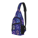 Dog Paws Pattern Print Design 02 All Over Print Chest Bag