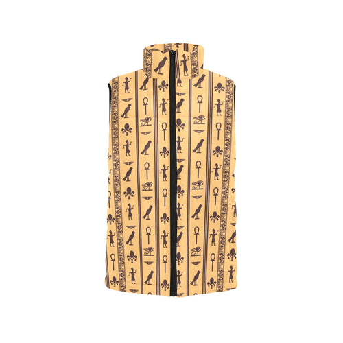 Egypt Hieroglyphics Pattern Print Design 02 Men's Padded Vest