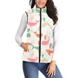 Cute whale pattern Women's Padded Vest