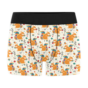 Squirrel Pattern Print Design 04 Men's All Over Print Boxer Briefs Men's Underwear