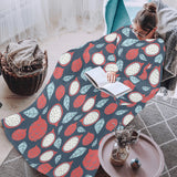 dragon fruits dark blue background Blanket Robe with Sleeves