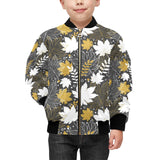 Beautiful gold autumn maple leaf pattern Kids' Boys' Girls' Bomber Jacket