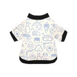 Cute sushi icon pattern All Over Print Pet Dog Round Neck Fuzzy Shirt
