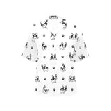 Cute french bulldog paw pattern Women's All Over Print Hawaiian Shirt
