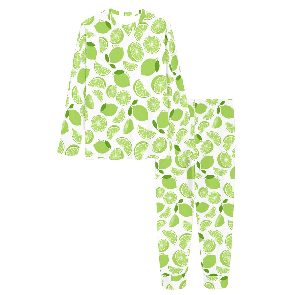 Lime design pattern Women's All Over Print Pajama Set