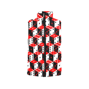 Dice Pattern Print Design 02 Men's Padded Vest