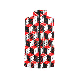 Dice Pattern Print Design 02 Men's Padded Vest