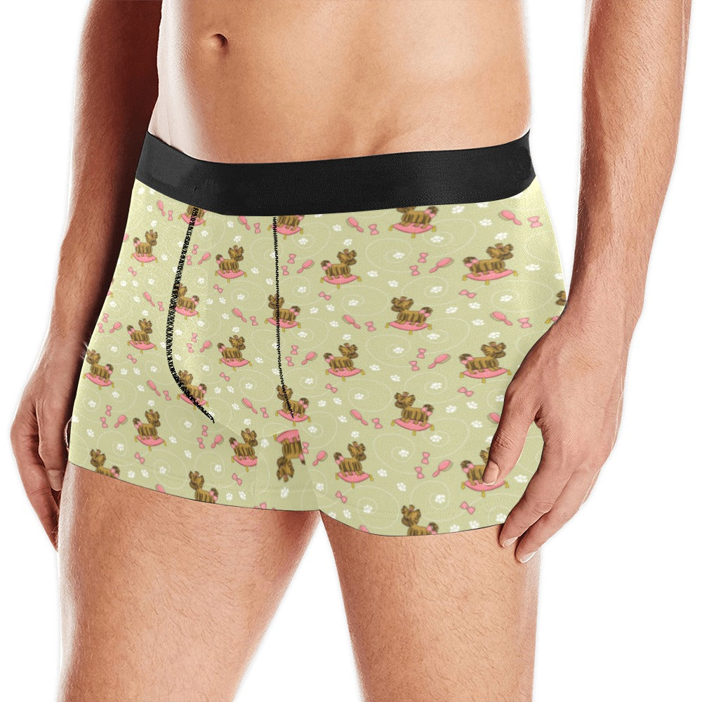 Yorkshire Terrier Pattern Print Design 01 Men's All Over Print Boxer Briefs Men's Underwear