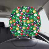 Billiard Ball Pattern Print Design 02 Car Headrest Cover