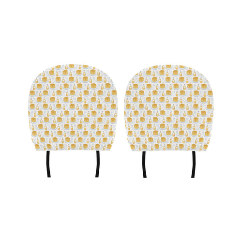 Pancake Pattern Print Design 05 Car Headrest Cover