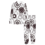 Classic vintage clock pattern Women's All Over Print Pajama Set