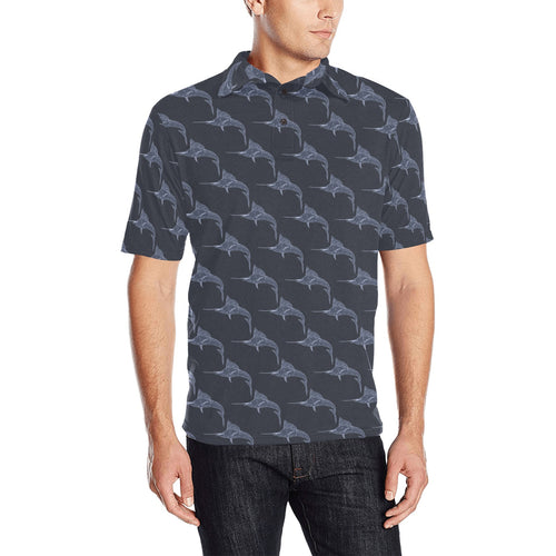 Swordfish Pattern Print Design 03 Men's All Over Print Polo Shirt
