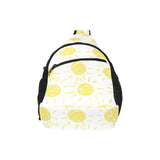 hand drawn sun pattern All Over Print Chest Bag