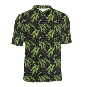 Green Peas Pattern Print Design 02 Men's All Over Print Polo Shirt