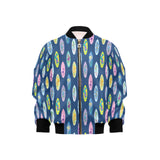 Surfboard Pattern Print Design 03 Kids' Boys' Girls' Bomber Jacket