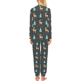 Deers star tree pattern Women's All Over Print Pajama Set