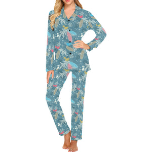 Squirrel Pattern Print Design 01 Women's Long Pajama Set