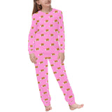 Pancake Pattern Print Design 04 Kids' Boys' Girls' All Over Print Pajama Set