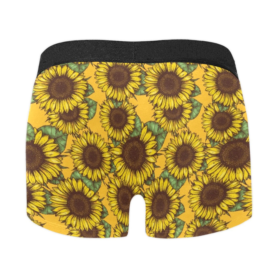 Sunflower pattern Men's All Over Print Boxer Briefs Men's Underwear
