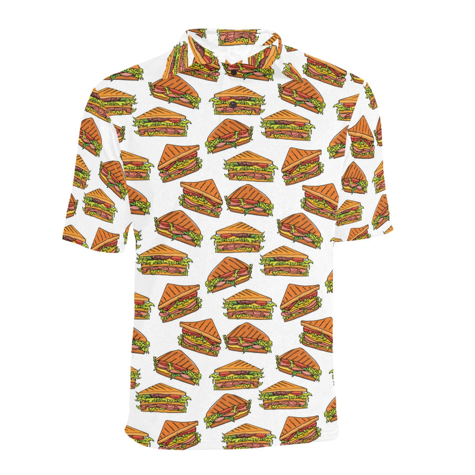 Sandwich Pattern Print Design 02 Men's All Over Print Polo Shirt