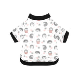Hedgehog Pattern Print Design 02 All Over Print Pet Dog Round Neck Fuzzy Shirt