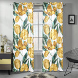 yellow tulips pattern Gauze Curtain