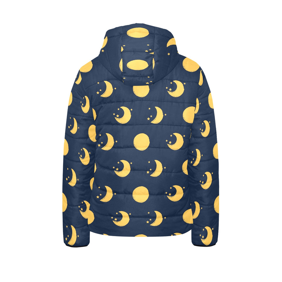 Moon star pattern Kids' Boys' Girls' Padded Hooded Jacket
