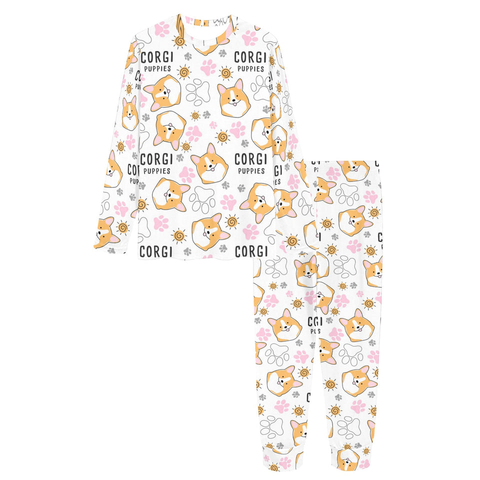 Corgi Dog Pattern Women's All Over Print Pajama Set