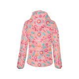 Colorful candy pattern Women's Padded Hooded Jacket