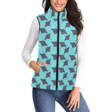 Stingray Pattern Print Design 02 Women's Padded Vest