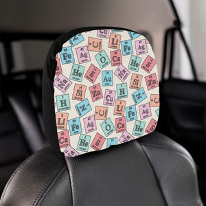 Chemistry Periodic Table Pattern Print Design 02 Car Headrest Cover