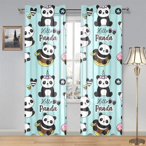 Cute baby panda pattern Gauze Curtain