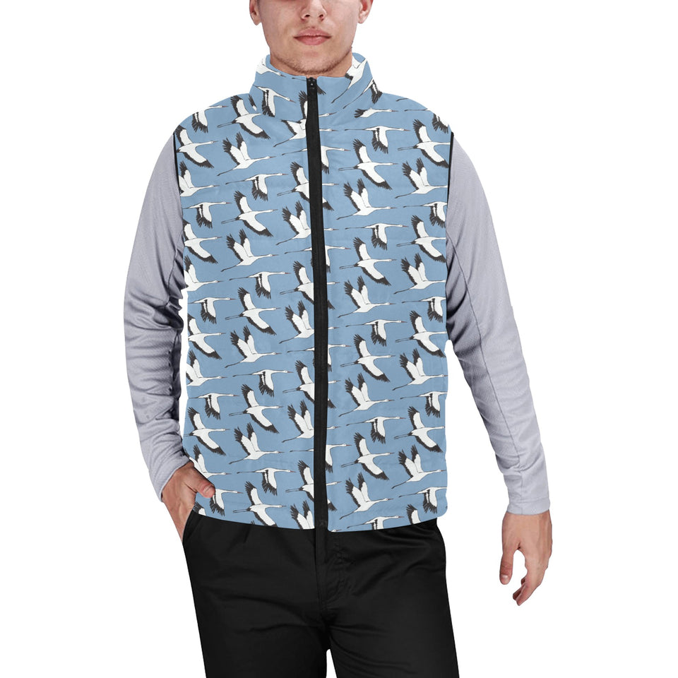 Seagull Pattern Print Design 04 Men's Padded Vest