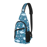 Cute shark pattern All Over Print Chest Bag